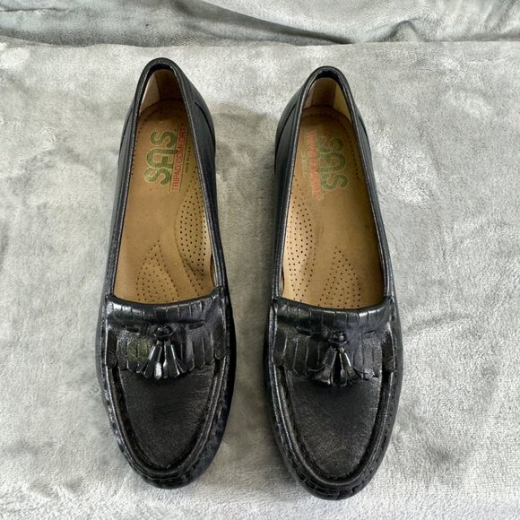 SAS Womens shoes size 7.5N Grey all day comfort loafers slip on - Picture 3 of 16